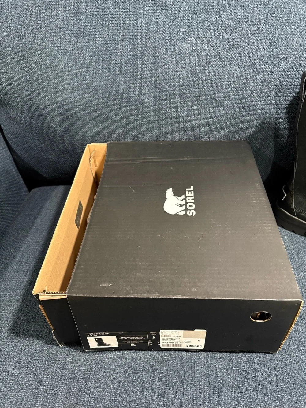 Sorel Tivoli IV Tall WP Womens Snow Winter Boot Waterproof Insulated Fur Black 6
